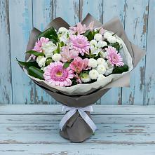 Букет цветов из:  Герберы, Альстромерии и Хризантемы #REPLACE_PRED# Валуйках