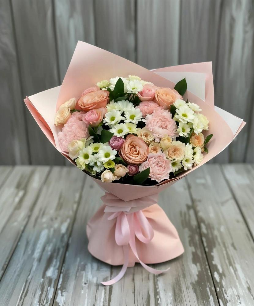 Букет цветов из: Гвоздики, Розы и Хризантемы в Валуйках