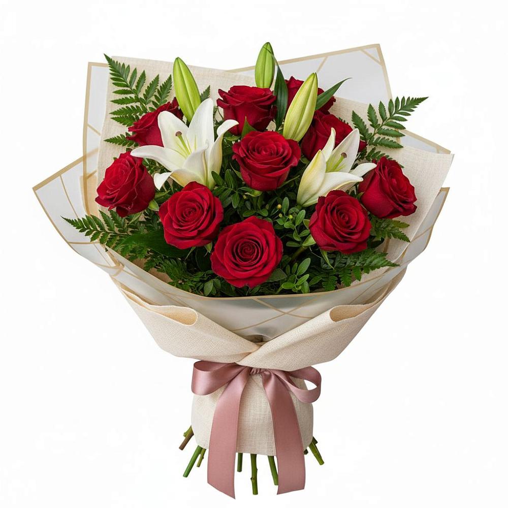 Букет цветов из: Лилии и Розы в Валуйках