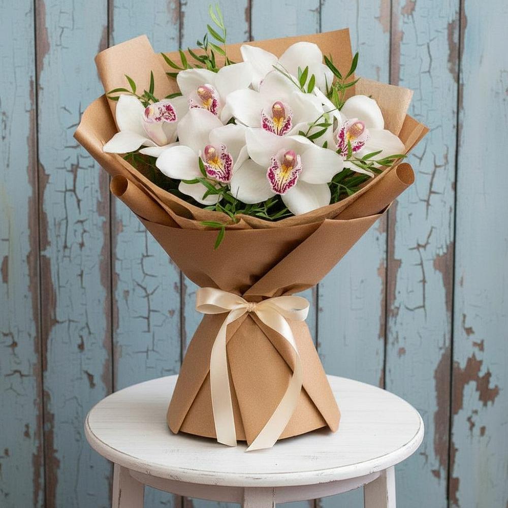 Букет цветов из: Орхидеи и Розы в Валуйках