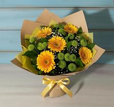 Букет цветов из:  Герберы и Хризантемы в Валуйках
