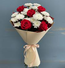 Букет цветов из:  Розы и Хризантемы в Валуйках