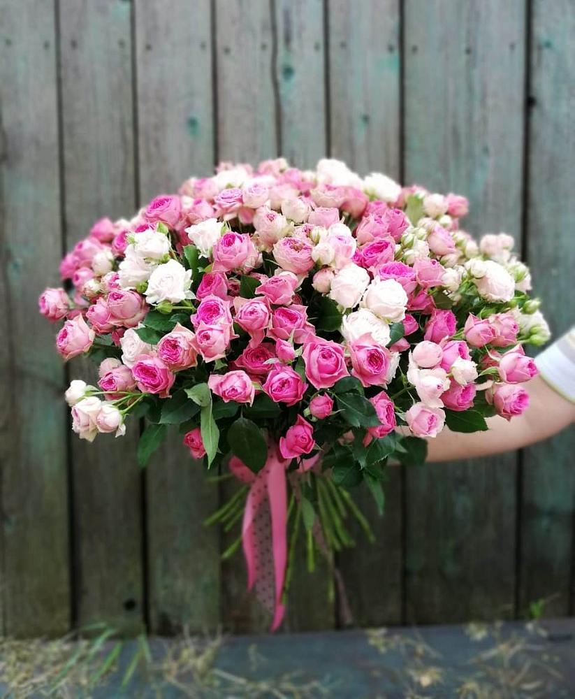 Букет Розовые кустовые розы Натали и Лав Лидия в Валуйках