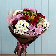 Букет цветов из:  Розы, Хризантемы и Альстромерии в Валуйках