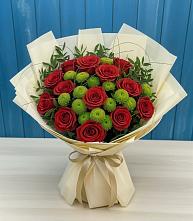 Букет цветов из:  Розы и Хризантемы #REPLACE_PRED# Валуйках