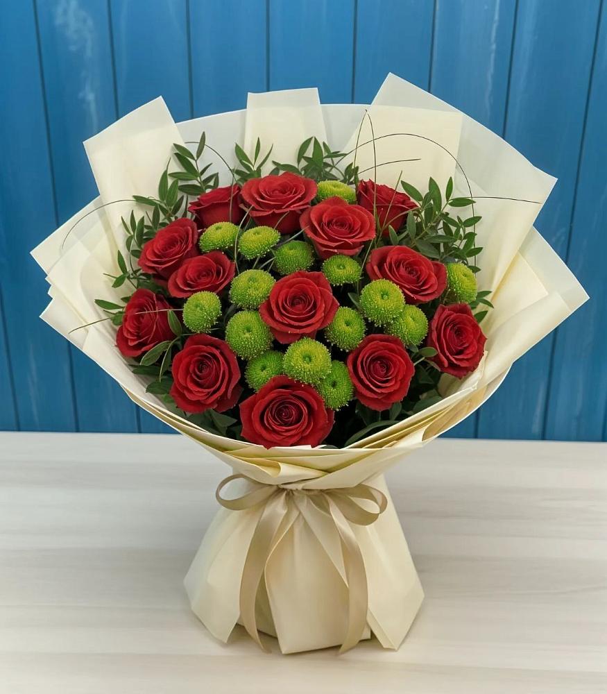 Букет цветов из: Розы и Хризантемы в Валуйках